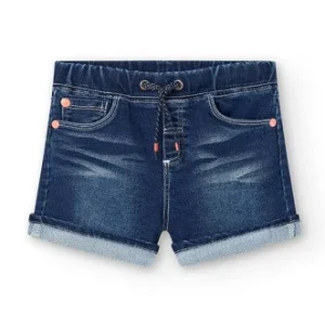 Bermuda bambino in jeans slavata