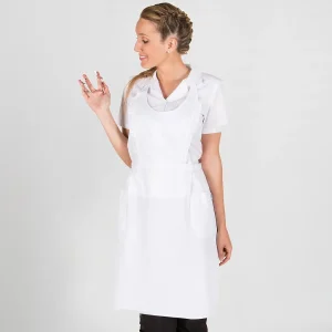 Grembiule Merletto A Balze Twill Bianco Gary’s