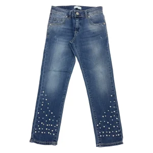 JEANS bambina Byblos con perle applicate sul davanti