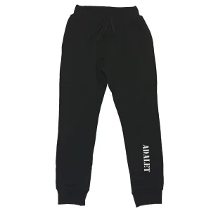 PANTALONE IN FELPA BAMBINO CON STAMPA ADALET SOTTO A CONTRASTO