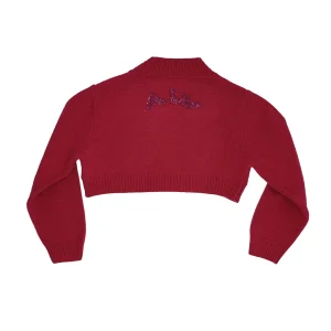 Coprispalle Alviero Martini rosso magento con strass Alv sul retro
