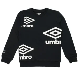Felpa bambino UMBRO con logo bianco a contrasto