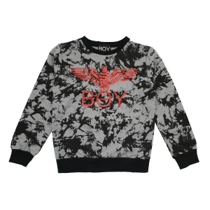 FELPA BAMBINO BOY LONDON CAMOUFLAGE CON LOGO A CONTRASTO