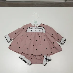 Completo neonata con stampa pois