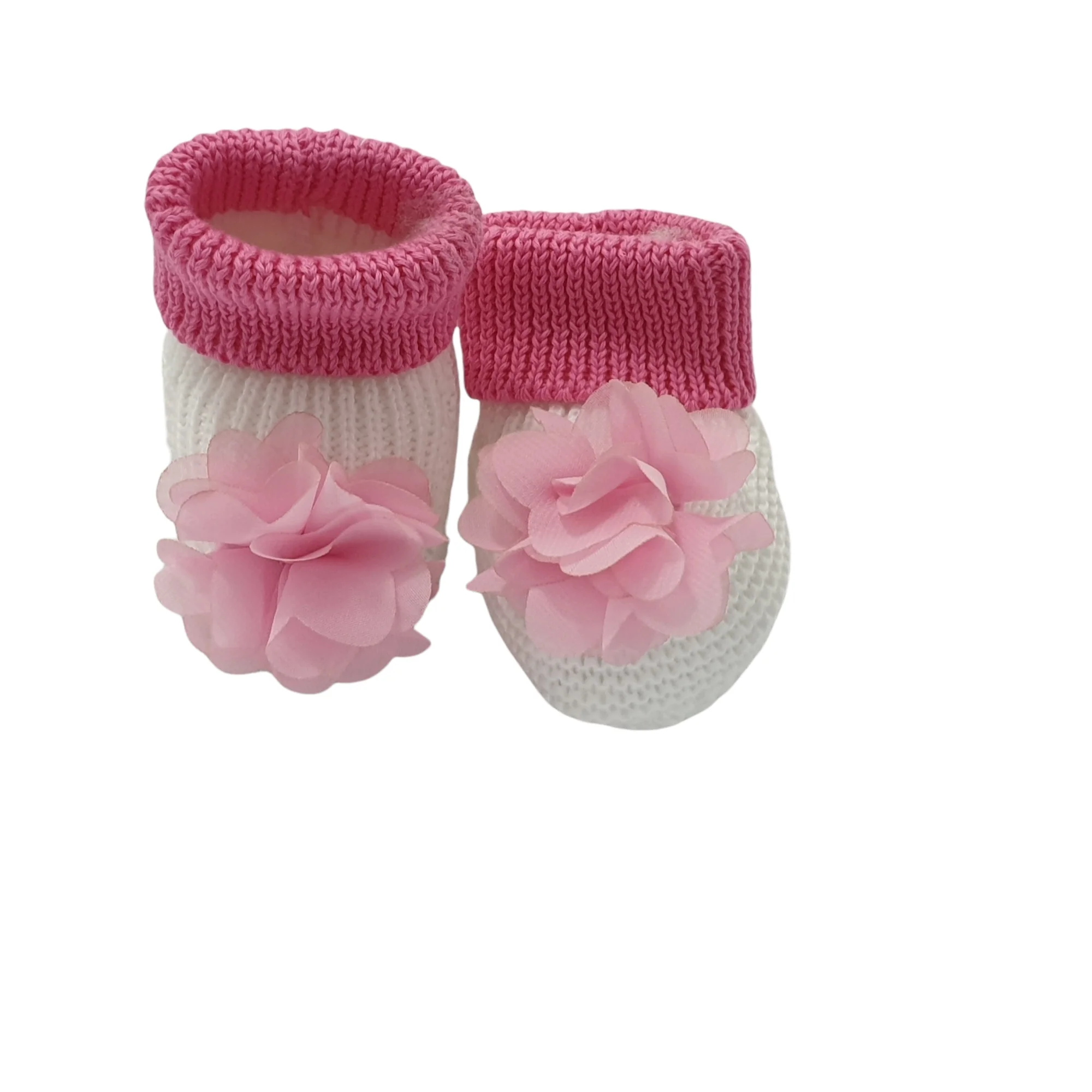 Tutina neonata 100% cotone fasciata con rose applicate - immagine 3