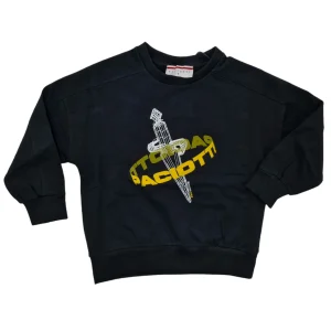 Felpa bambino invernale scritta circolare Paciotti con spada 3D