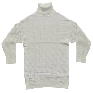 Maxi pull bambina con trecce