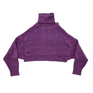Pullover bambina corto con trecce