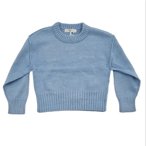 Pullover bambina celeste