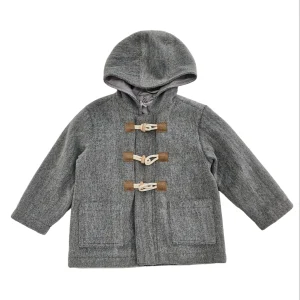 Cappotto bambino grigio in panno con alamari