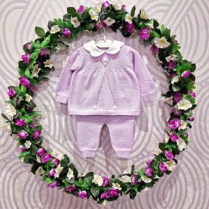 Completo neonata 100% cotone glicine comprese babbucce