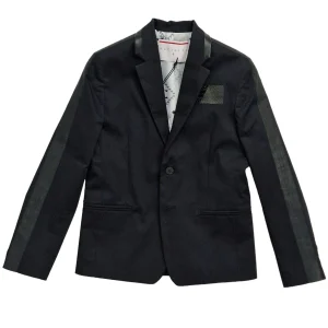 Giacca bambino nera con bandina paciotti