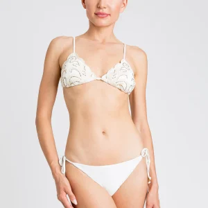 Bikini a triangolo con ricamo e strass