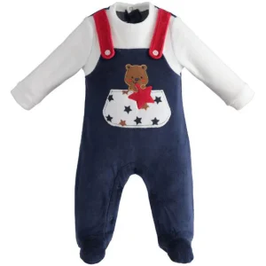 Tutina in ciniglia con orsetto stella