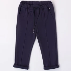 Pantalone bambino blu in tessuto morbido baby