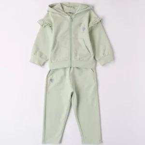 Tuta bambina primaverile verde pastello