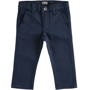 Pantalone bambino blu linea stretta con tasta a filo