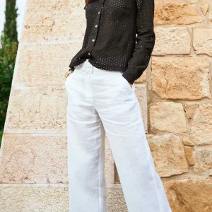 Pantaloni a vita alta con cintura