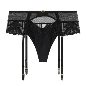 Sweet Euphoria Suspender tanga Black