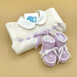 COMPLETINO E SCARPE IN FILO DI COTONE
