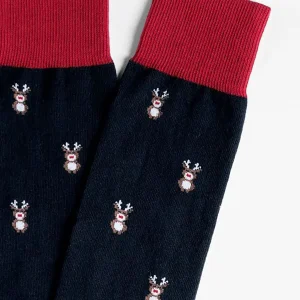 Calza Lunga in Cotone con Fantasia Natalizia