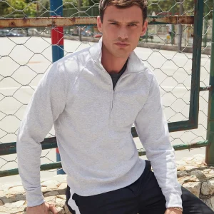 FELPA FRUIT OF THE LOOM LEGGERA UOMO 1/4 ZIP