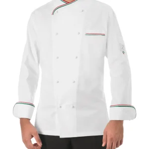 GIACCA CUOCO ITALIA COLORE BIANCO GIBLOR’S POSSIBILITA’ PERSONALIZZAZIONE CON RICAMO