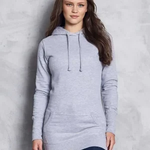 Felpa lunga Girlie Longline Hoodie JH005
