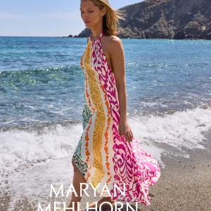 Abito lungo fantasia multicolor