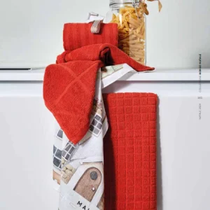 Tris di asciughini in spugna + asciughino in cotone/lino