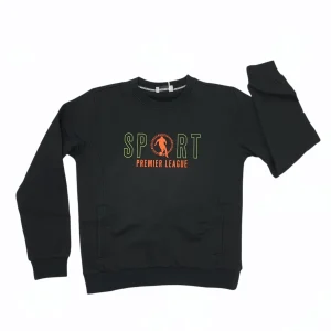 Felpa bambino felpata con logo SPORT calciatore