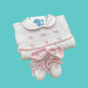 Completino e scarpe in filo di cotone