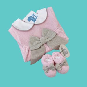 COMPLETINO E SCARPE IN FILO DI COTONE