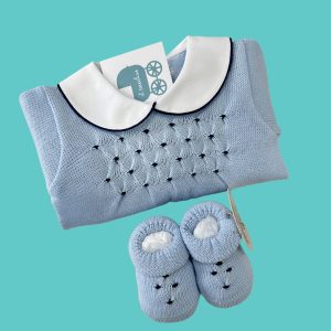 Completino e scarpe in filo di cotone