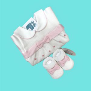 Completino e scarpe in filo di cotone