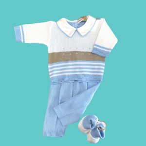Completino e scarpe in filo di cotone