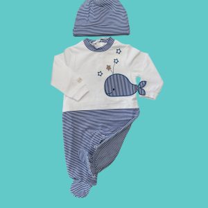 tutina in cotone con cappello