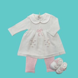 COMPLETINO E SCARPE IN FILO DI COTONE