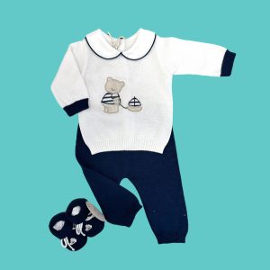 Completino e scarpe in filo di cotone