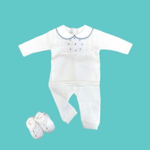 Completino e scarpe in filo di cotone