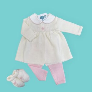 Completino e scarpe in pura lana