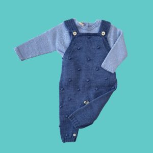 Salopette + maglia in pura lana