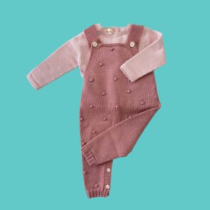 Salopette + maglia in pura lana