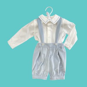 Completo camicia e bermuda in velluto