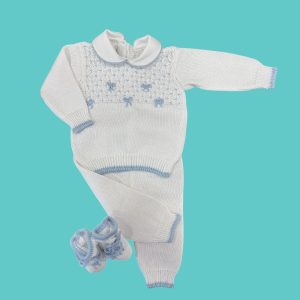 Completino e scarpe in filo di cotone