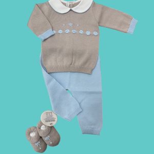 Completino e scarpe in filo di cotone