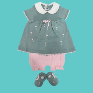 COMPLETINO E SCARPE IN FILO DI COTONe