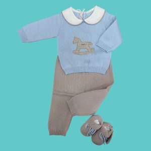 Completino e scarpe in filo di cotone