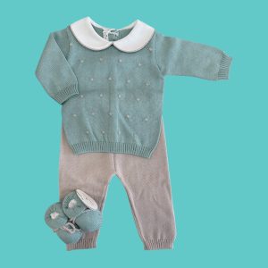 Completino e scarpe in filo di cotone