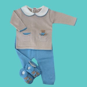 Completino e scarpe in filo di cotone